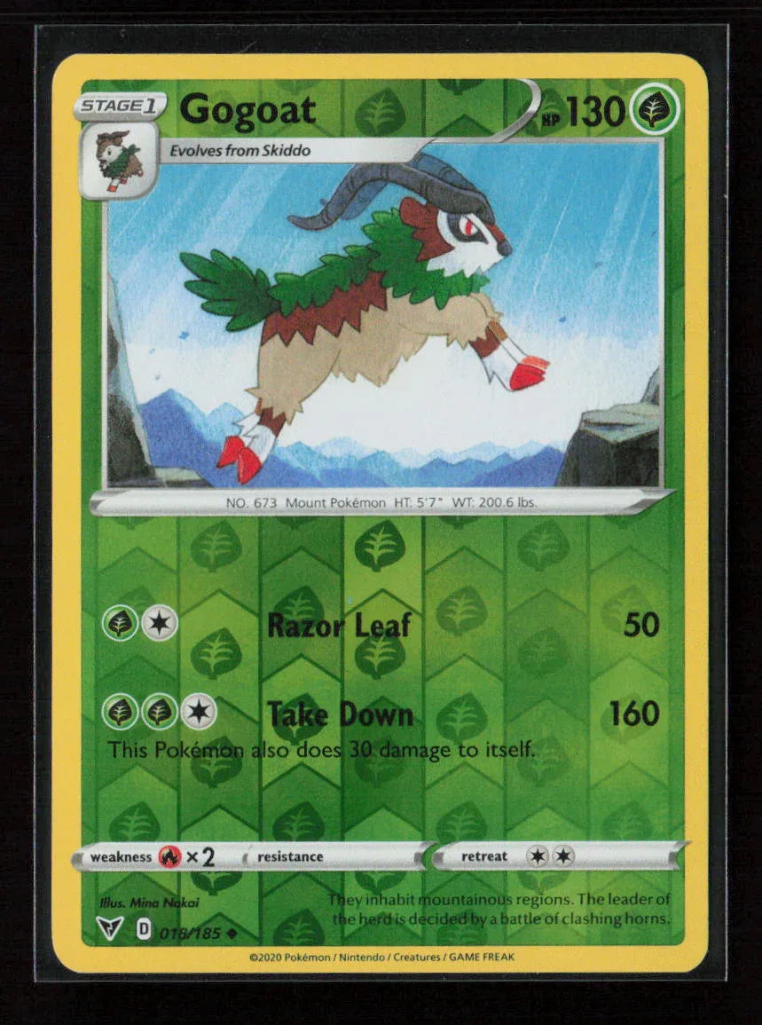 Gogoat Uncommon SWSH04: Vivid Voltage 018/185 NM - Kang's Collectibles