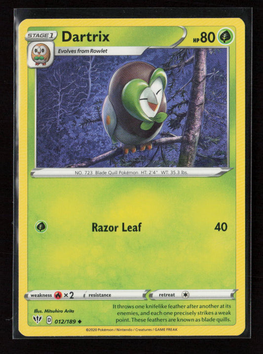 Dartrix Uncommon SWSH03: Darkness Ablaze 012/189 LP