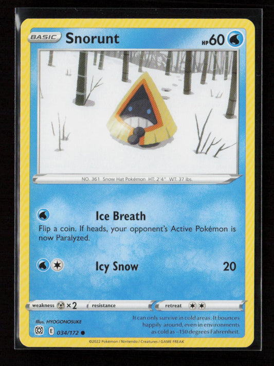 Snorunt Common SWSH09: Brilliant Stars 034/172 NM