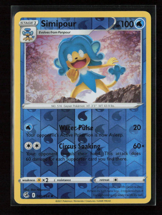 Simipour Uncommon SWSH08: Fusion Strike 069/264 NM - Kang's Collectibles
