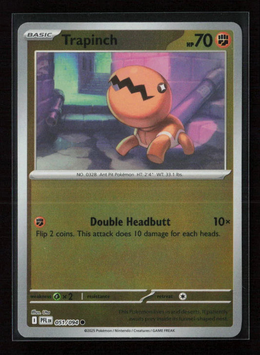 Trapinch Common ME02: Phantasmal Flames 051/094 NM - Kang's Collectibles