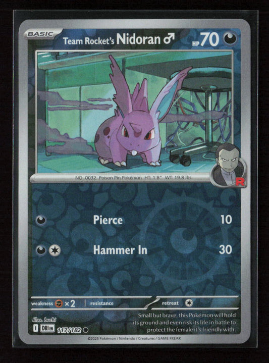 Team Rocket's Nidoran M Common SV10: Destined Rivals 117/182 NM
