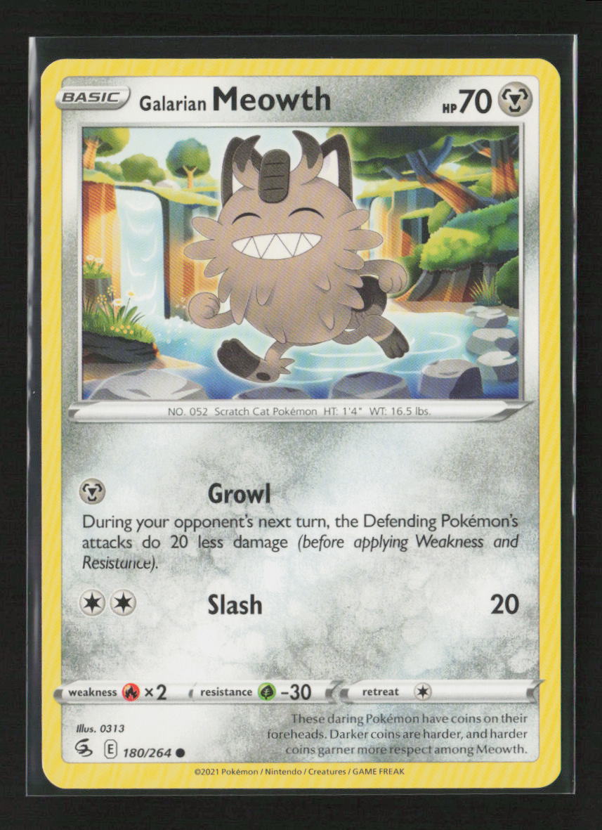 Galarian Meowth Common SWSH08: Fusion Strike 180/264 LP