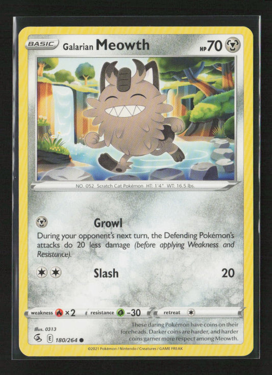 Galarian Meowth Common SWSH08: Fusion Strike 180/264 LP
