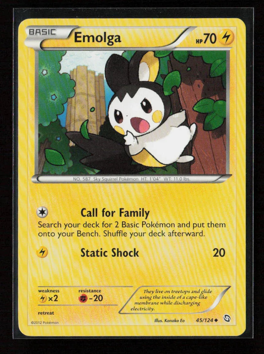 Emolga Uncommon Dragons Exalted 45/124 LP - Kang's Collectibles