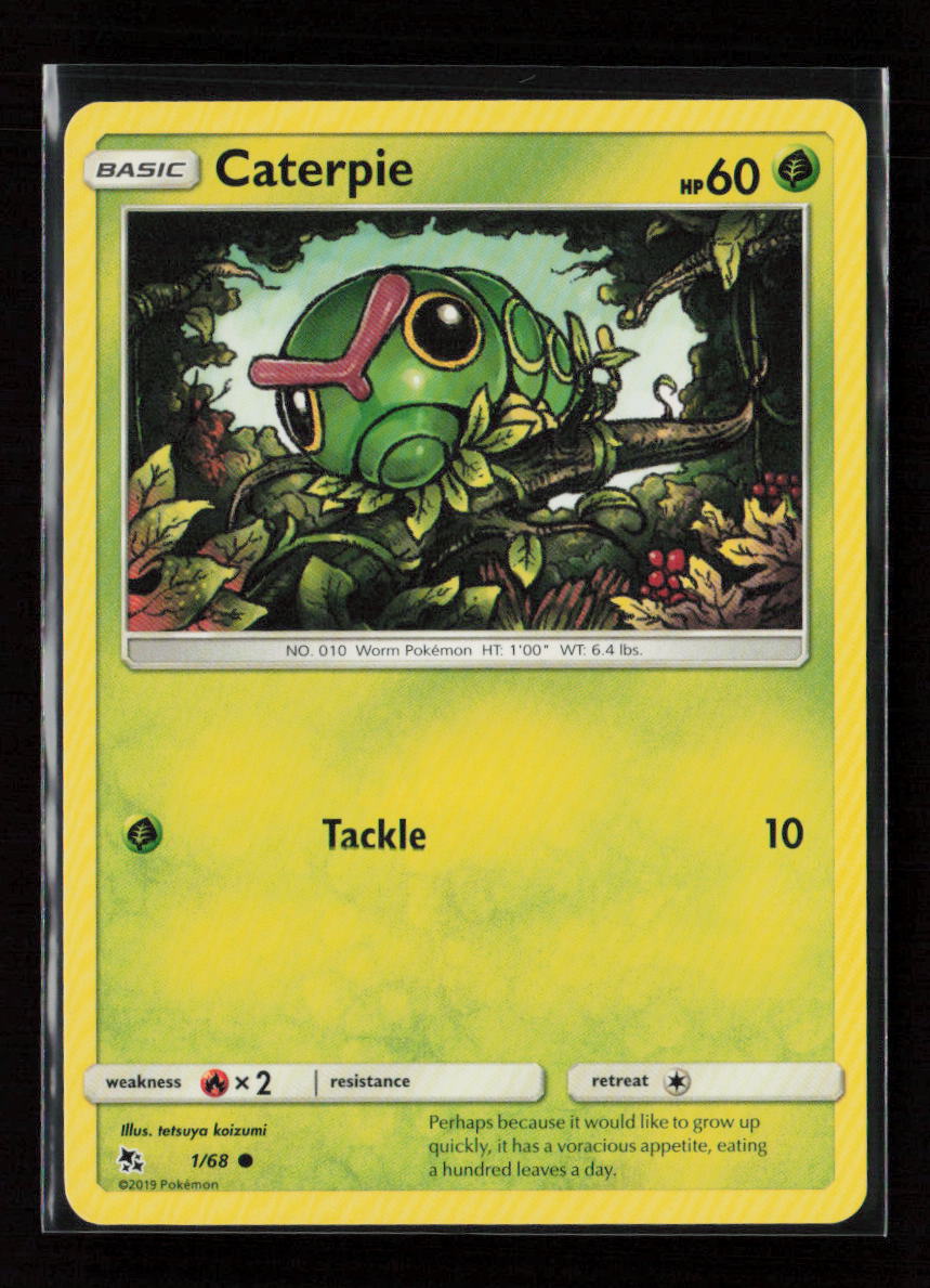 Caterpie Common Hidden Fates 1/68 LP