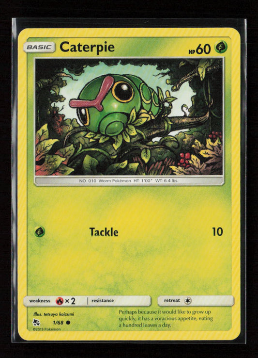 Caterpie Common Hidden Fates 1/68 LP
