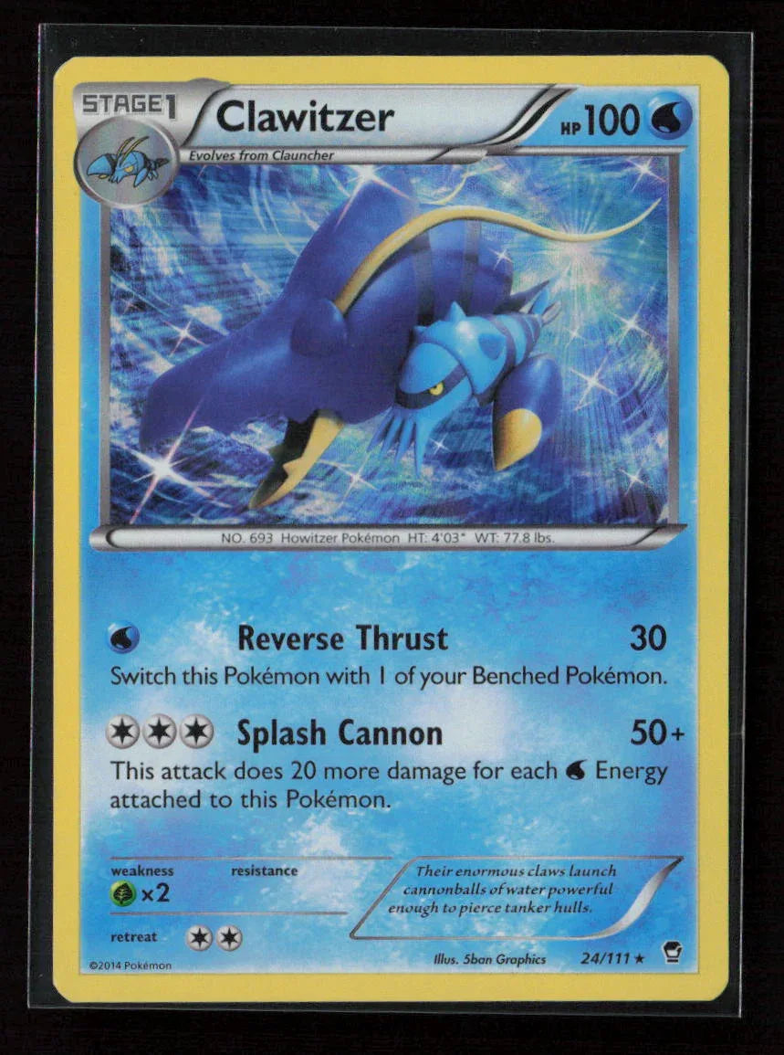 Clawitzer Holo Rare XY - Furious Fists 24/111 LP - Kang's Collectibles