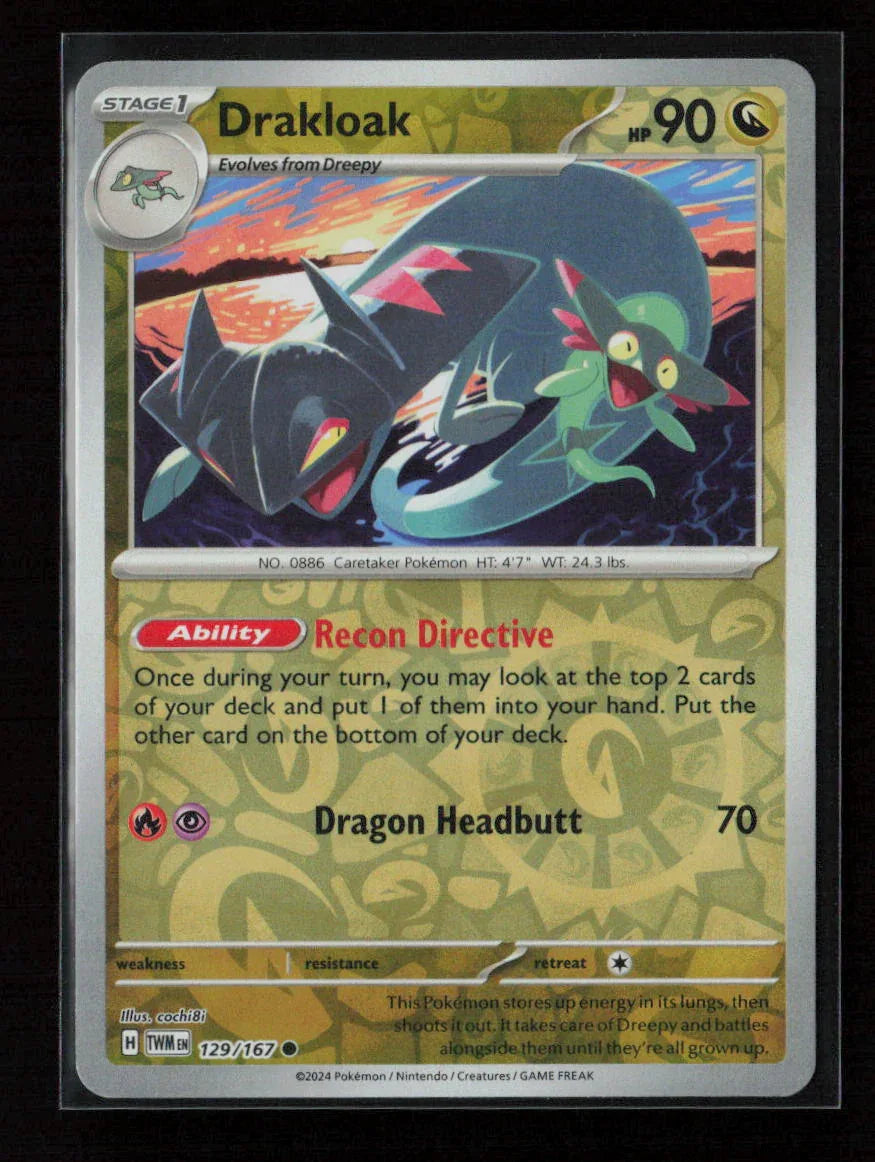 Drakloak Common SV06: Twilight Masquerade 129/167 NM - Kang's Collectibles