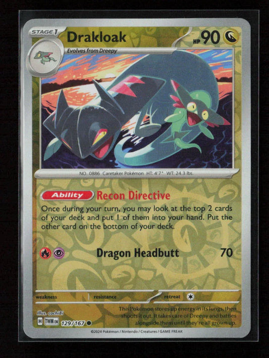 Drakloak Common SV06: Twilight Masquerade 129/167 NM - Kang's Collectibles