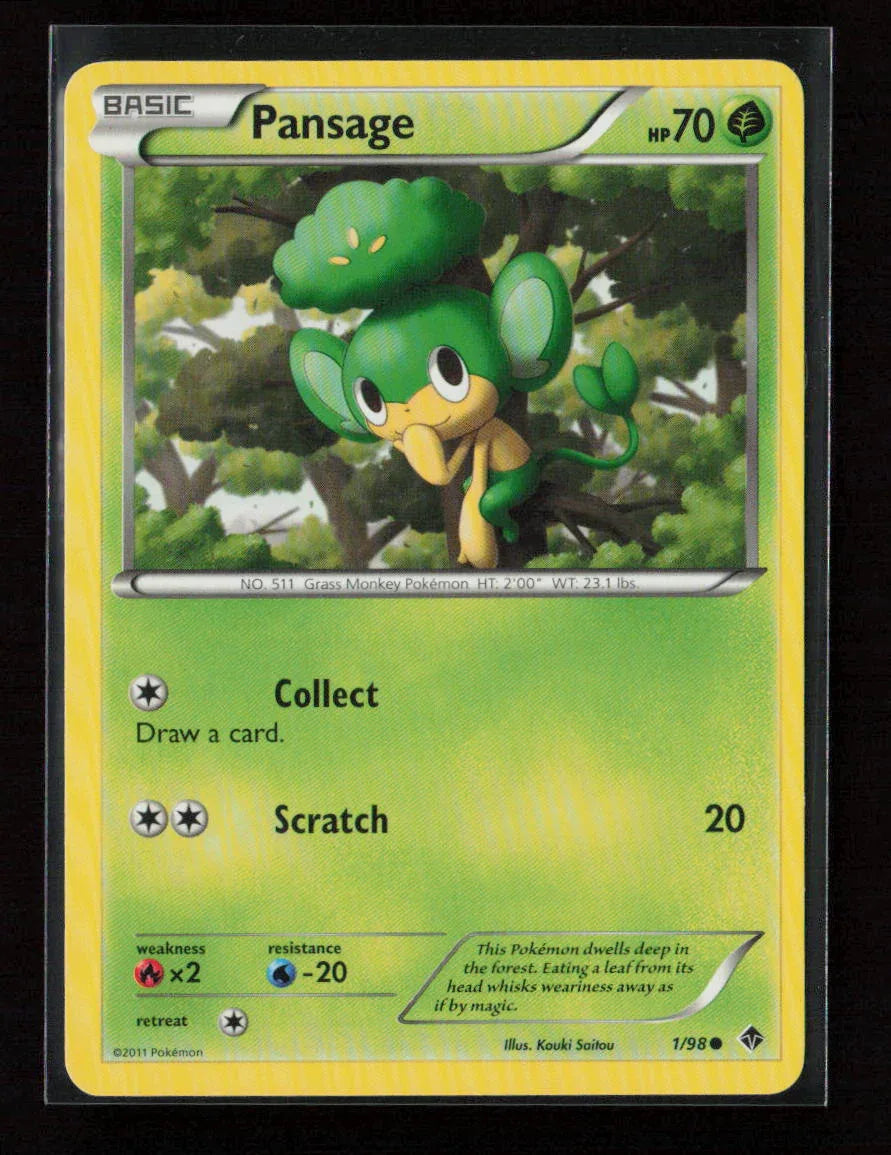Pansage Common Emerging Powers 1/98 NM - Kang's Collectibles