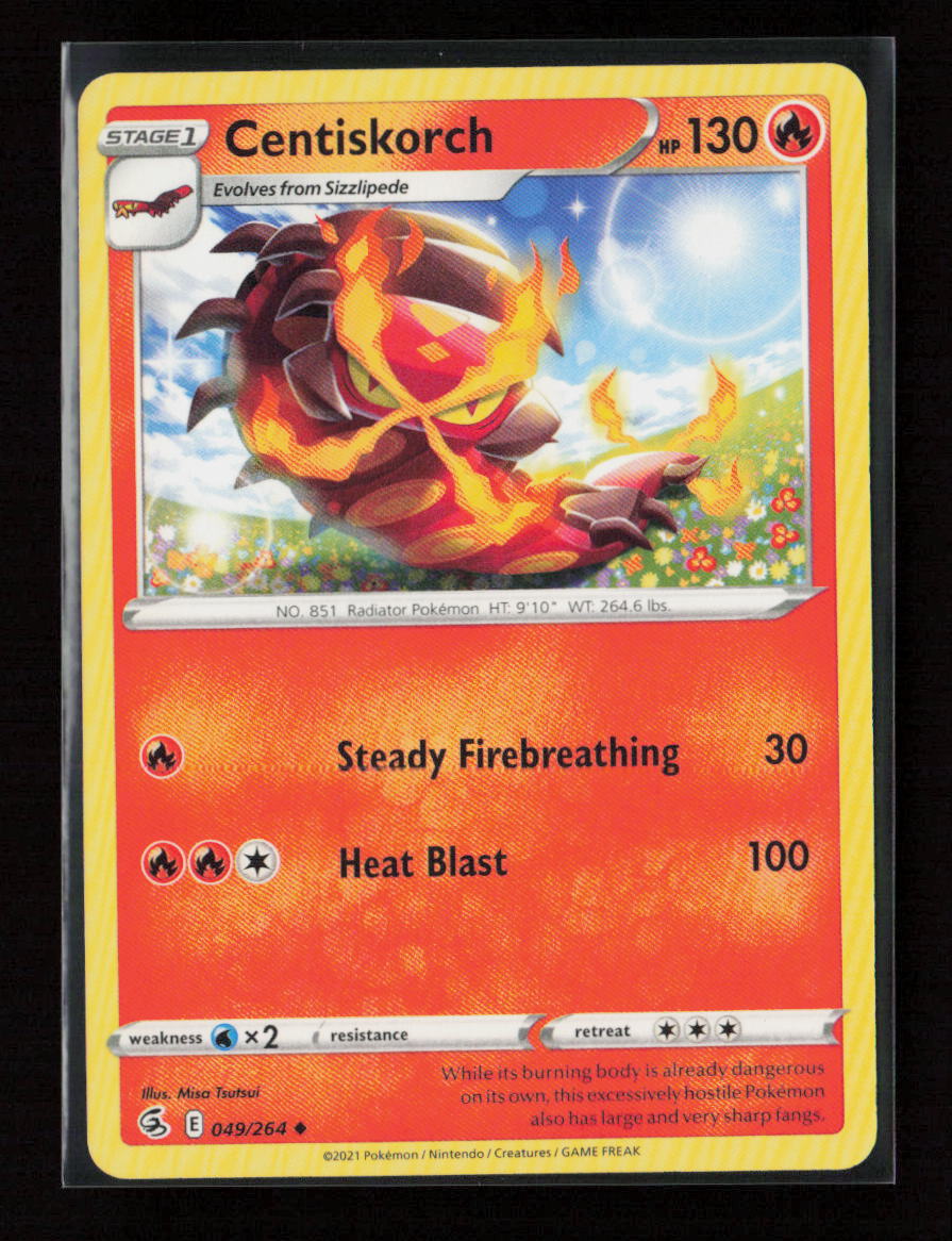 Centiskorch (49) Uncommon SWSH08: Fusion Strike 049/264 LP