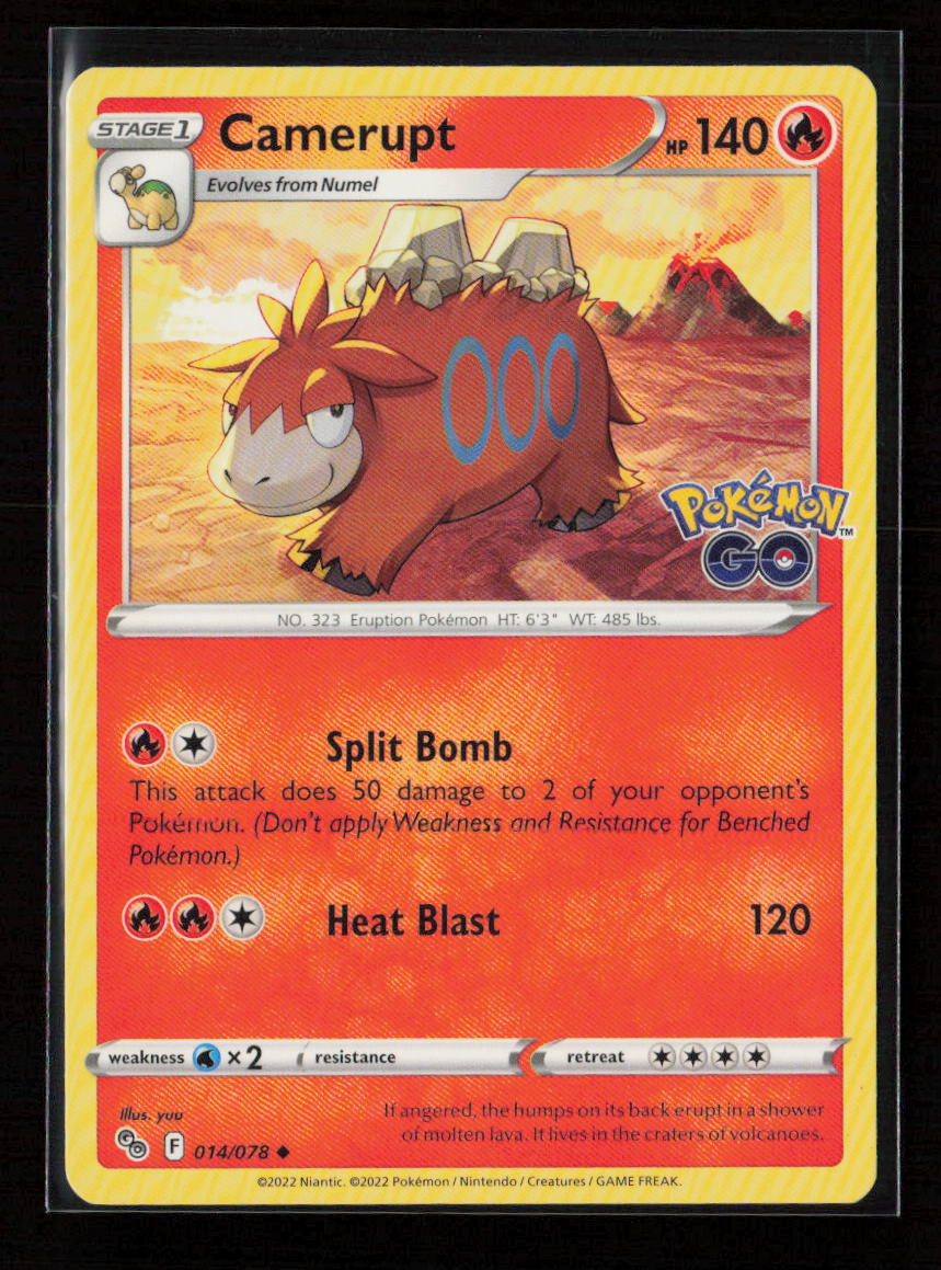 Camerupt Uncommon Pokemon GO 014/078 LP