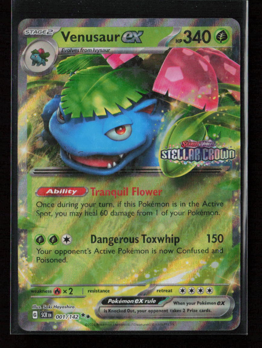 Venusaur ex (Stellar Crown Stamp) Double Rare Miscellaneous Cards & Products 001/142 NM