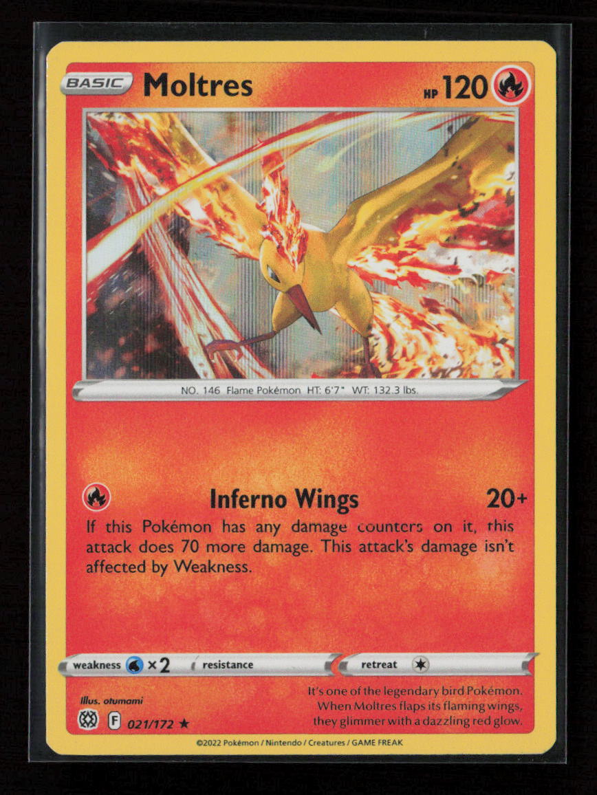 Moltres Holo Rare SWSH09: Brilliant Stars 021/172 NM