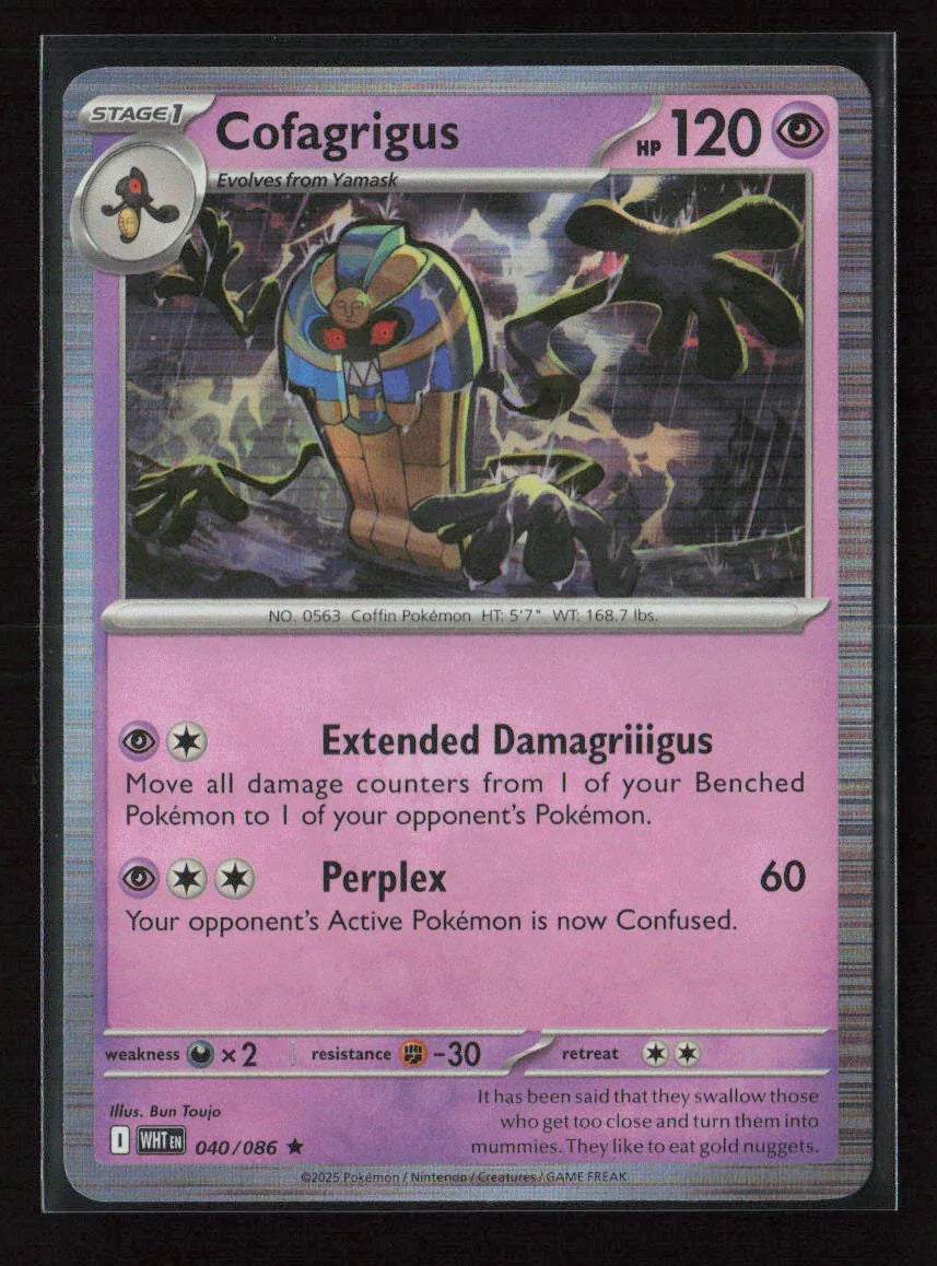 Cofagrigus Rare SV: White Flare 040/086 NM - Kang's Collectibles