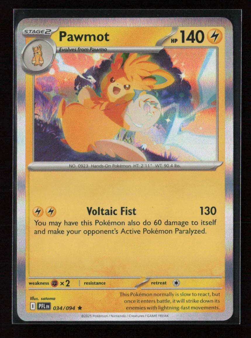 Pawmot Rare ME02: Phantasmal Flames 034/094 NM - Kang's Collectibles