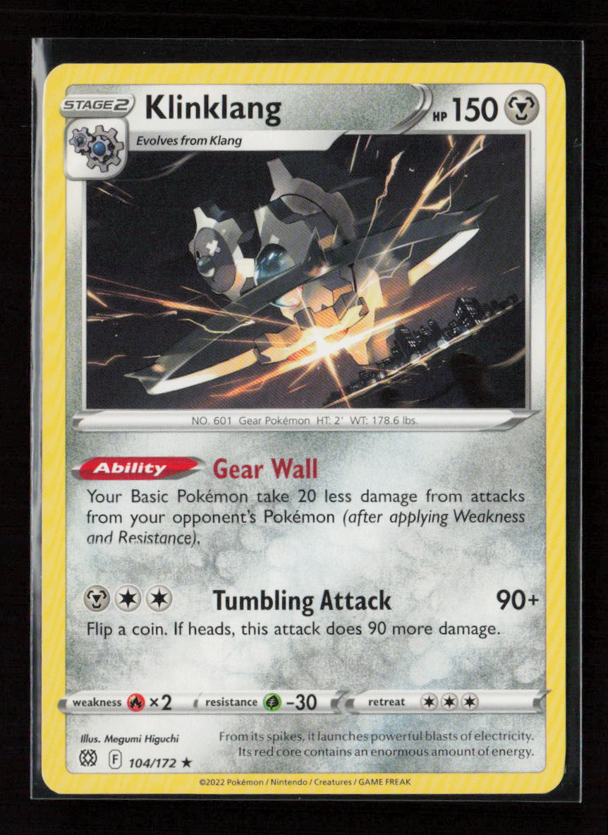 Klinklang Rare SWSH09: Brilliant Stars 104/172 NM