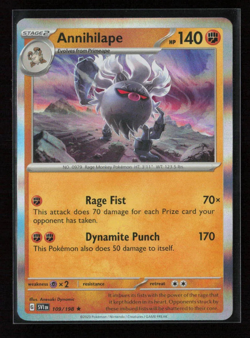 Annihilape Rare SV01: Scarlet & Violet Base Set 109/198 NM - Kang's Collectibles