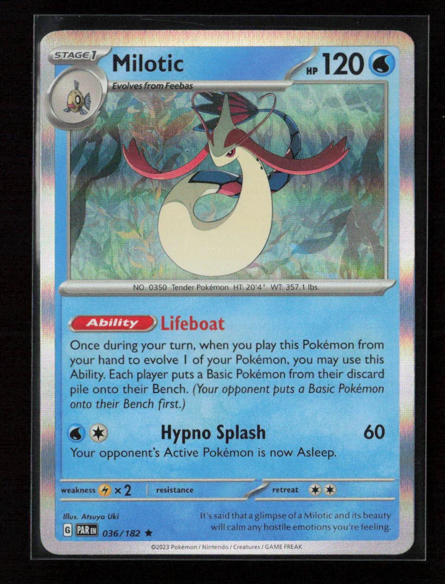 Milotic Rare SV04: Paradox Rift 036/182 NM - Kang's Collectibles