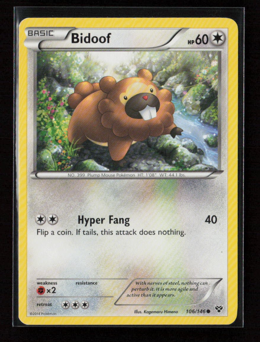 Bidoof Common XY Base Set 106/146 LP