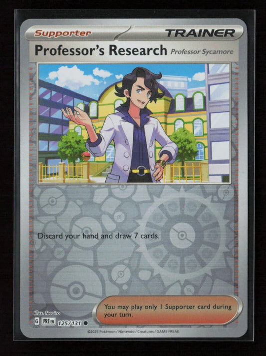Professor's Research [Professor Sycamore] Common SV: Prismatic Evolutions 125/131 NM - Kang's Collectibles