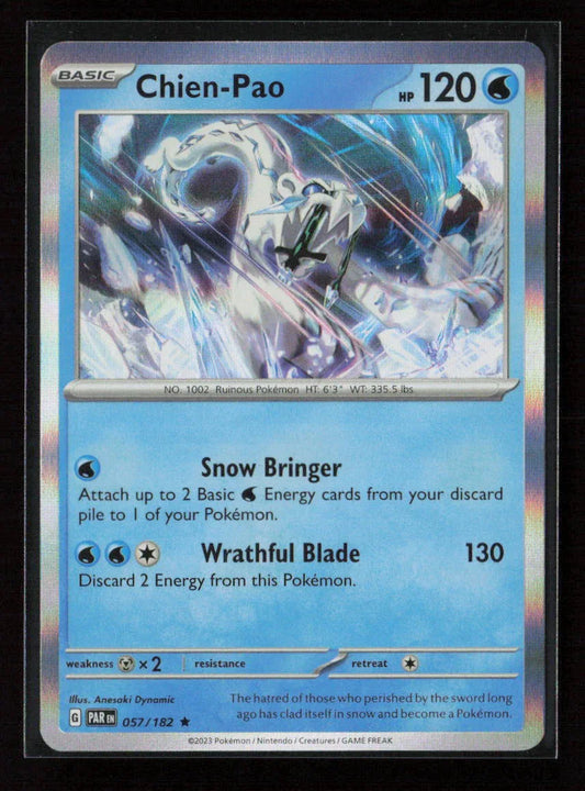 Chien-Pao Rare SV04: Paradox Rift 057/182 NM - Kang's Collectibles