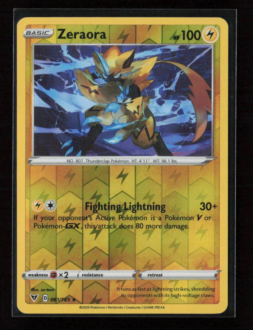 Zeraora Holo Rare SWSH04: Vivid Voltage 061/185 NM - Kang's Collectibles