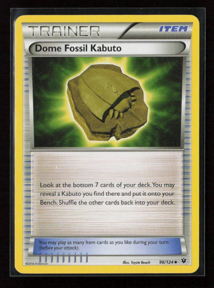 Dome Fossil Kabuto Uncommon XY - Fates Collide 96/124 NM - Kang's Collectibles