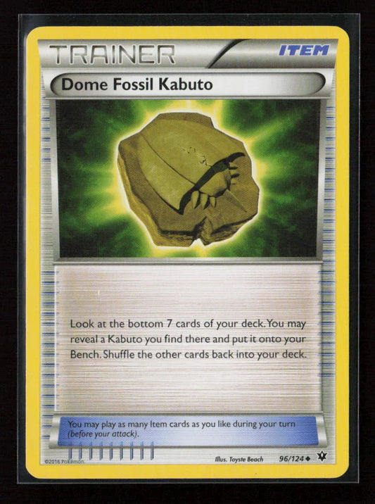 Dome Fossil Kabuto Uncommon XY - Fates Collide 96/124 NM - Kang's Collectibles