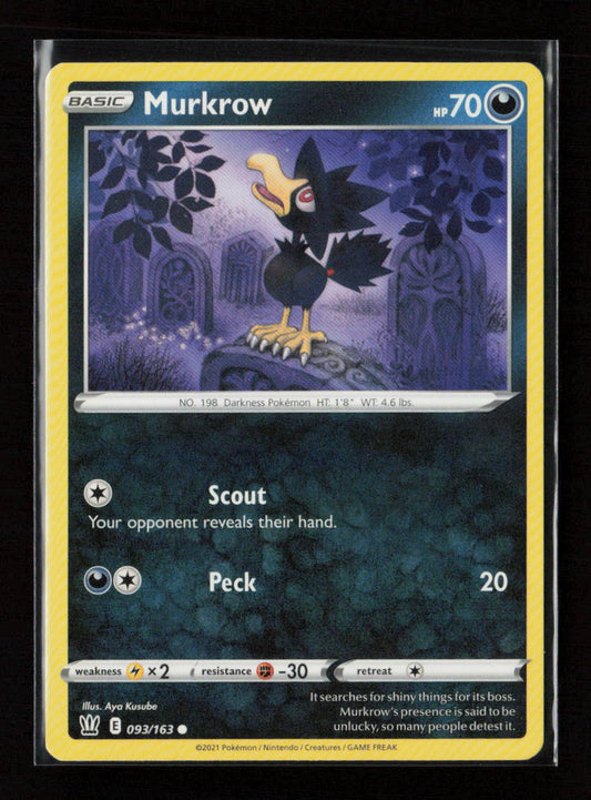 Murkrow Common SWSH05: Battle Styles 093/163 LP
