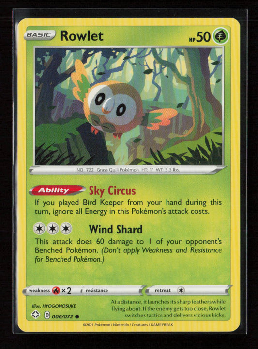 Rowlet Common Shining Fates 006/072 LP