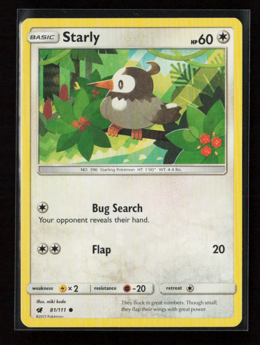 Starly Common SM - Crimson Invasion 81/111 NM - Kang's Collectibles