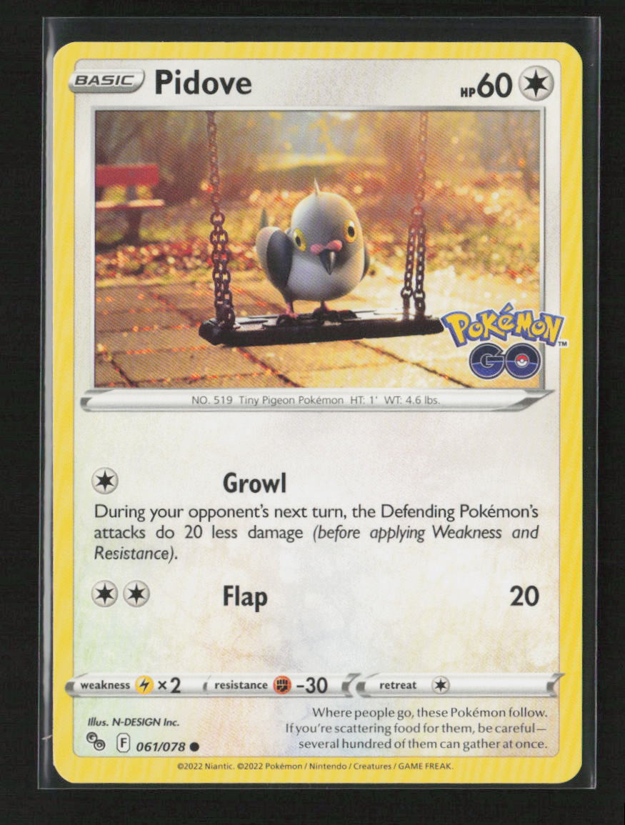 Pidove Common Pokemon GO 061/078 LP