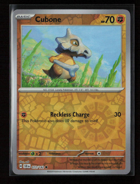 Cubone Common SV07: Stellar Crown 072/142 NM