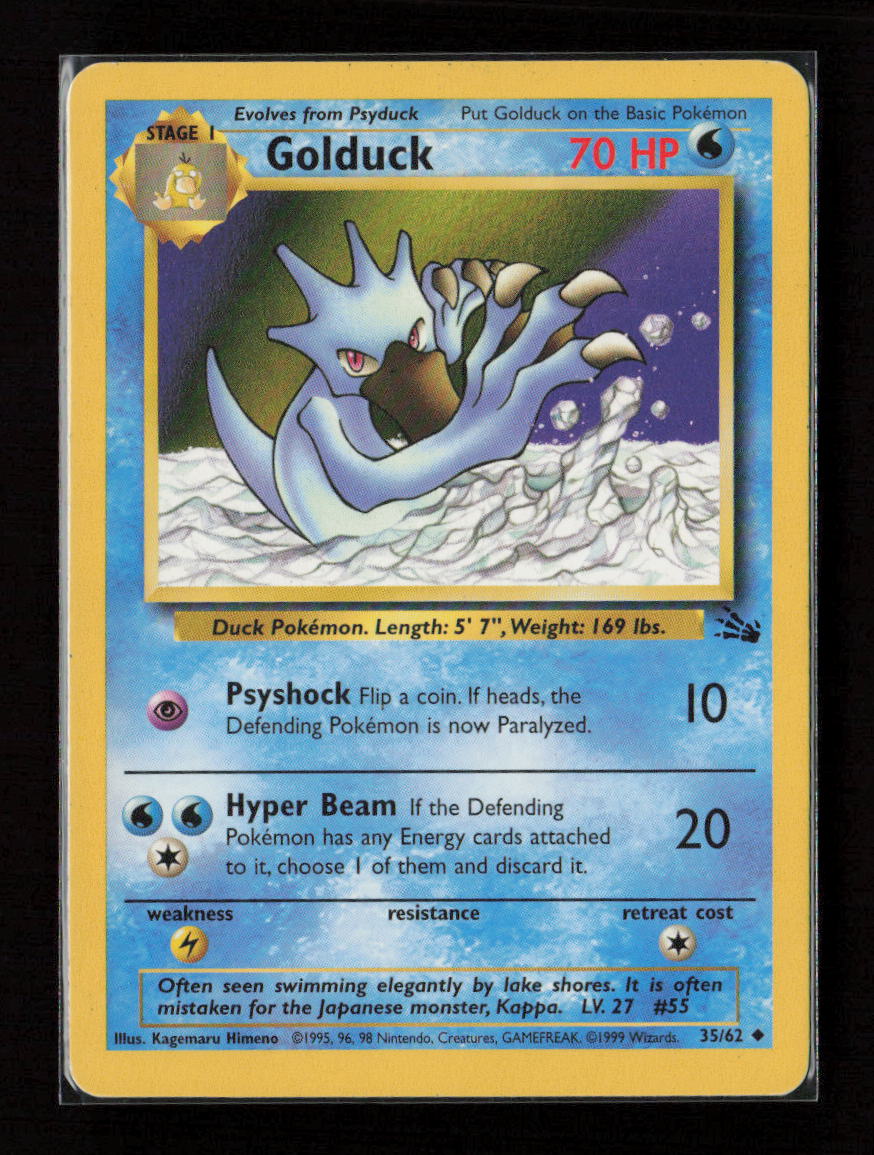 Golduck Uncommon Fossil 35/62 LP