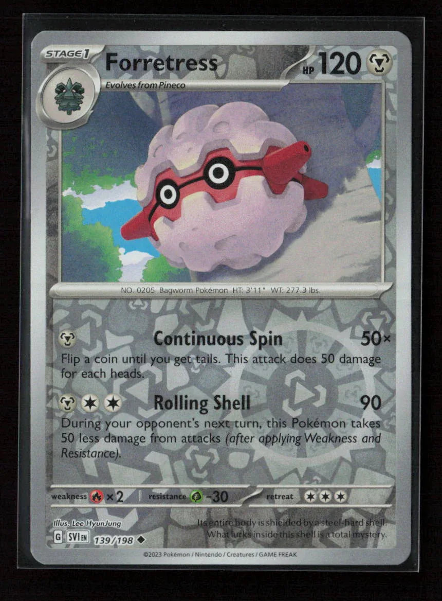 Forretress Uncommon SV01: Scarlet & Violet Base Set 139/198 NM - Kang's Collectibles