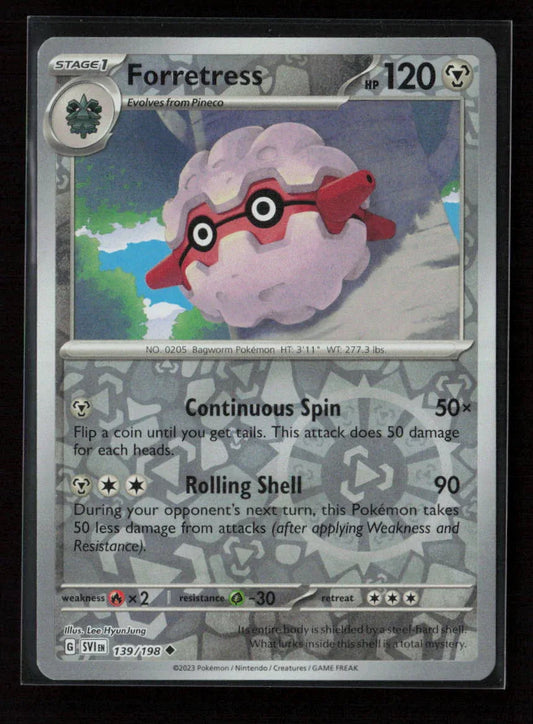 Forretress Uncommon SV01: Scarlet & Violet Base Set 139/198 NM - Kang's Collectibles