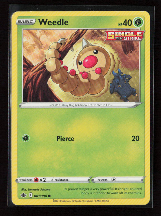 Weedle Common SWSH06: Chilling Reign 001/198 LP