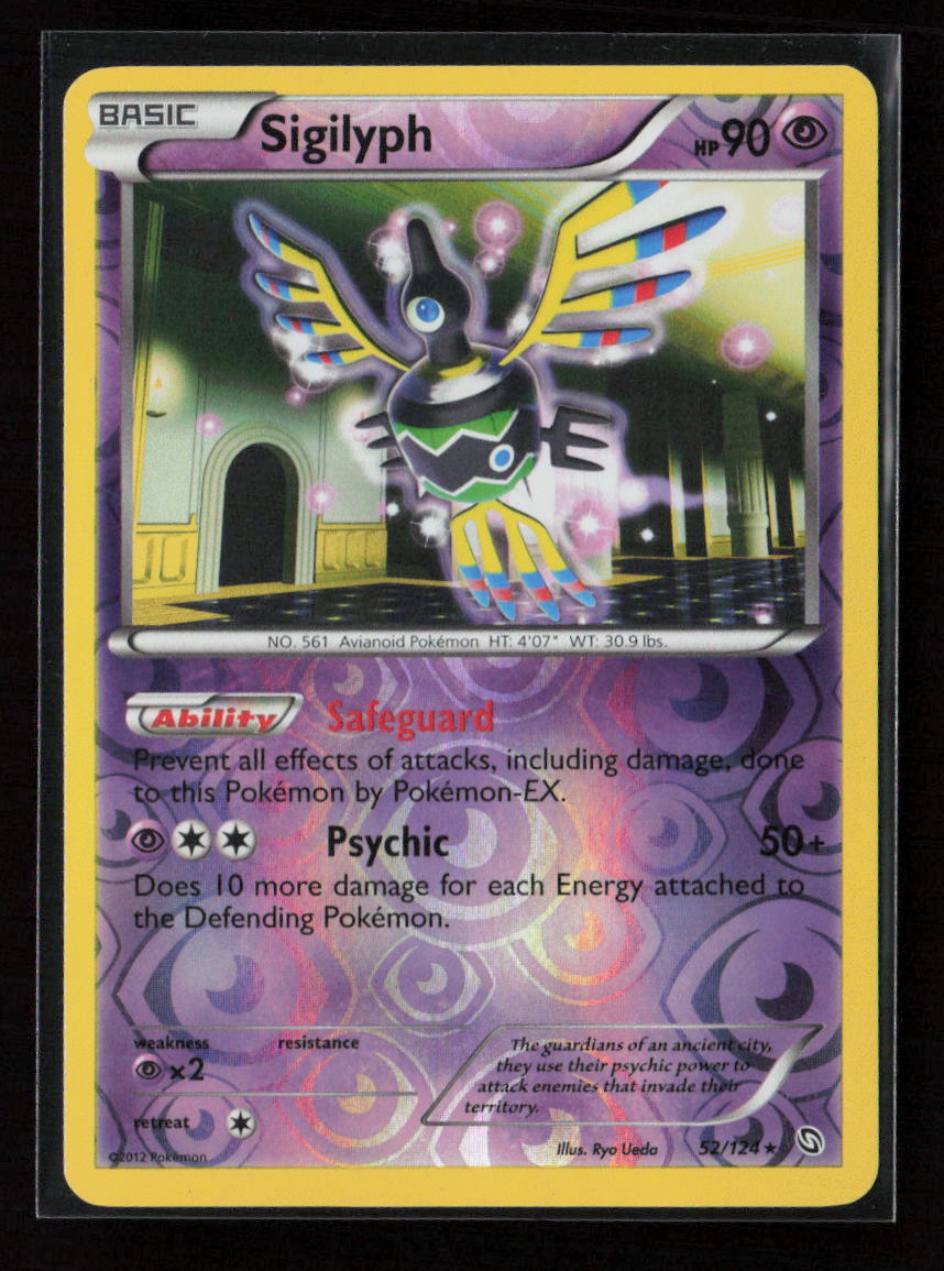 Sigilyph Holo Rare Dragons Exalted 52/124 LP