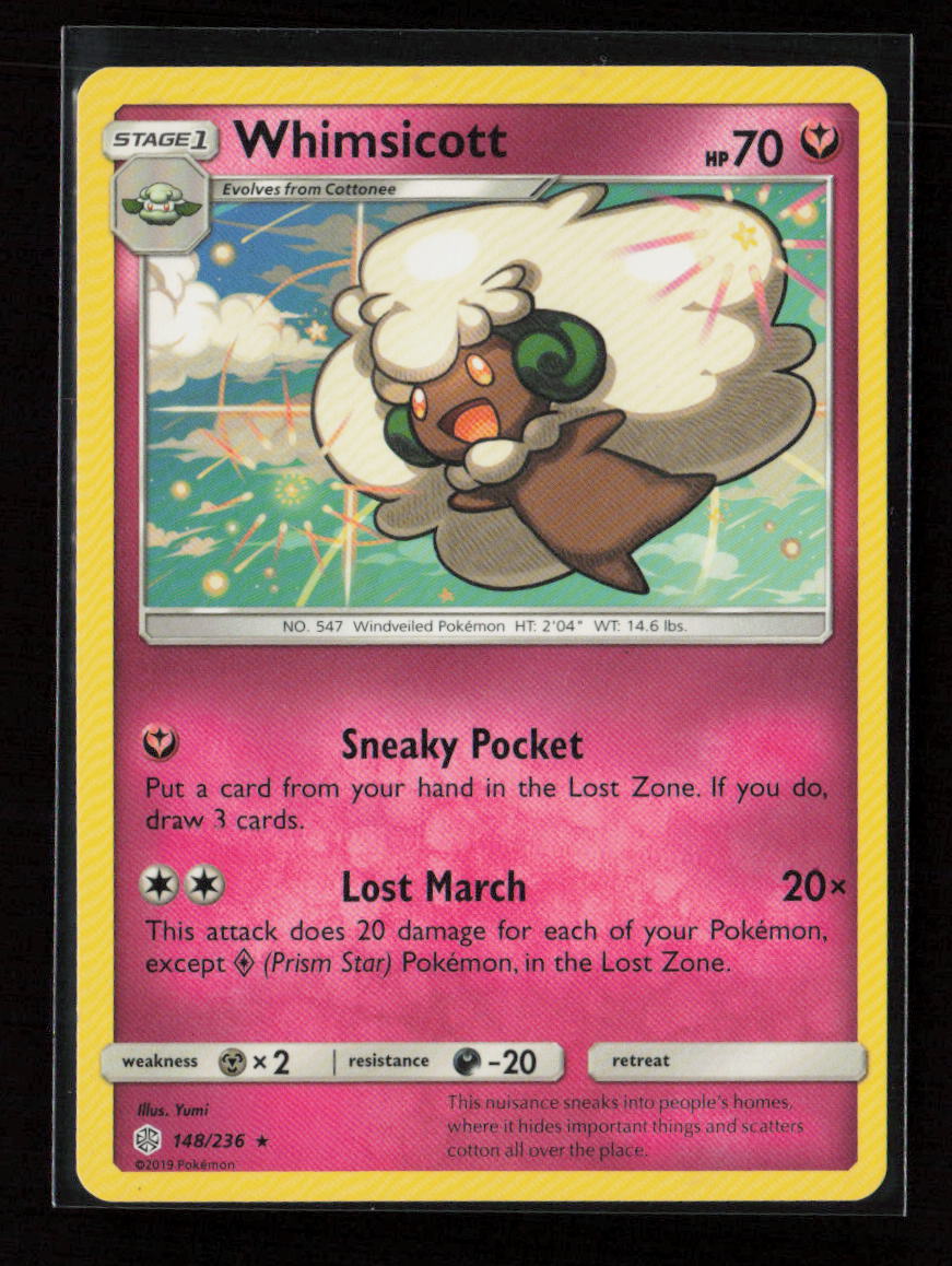 Whimsicott Rare SM - Cosmic Eclipse 148/236 LP