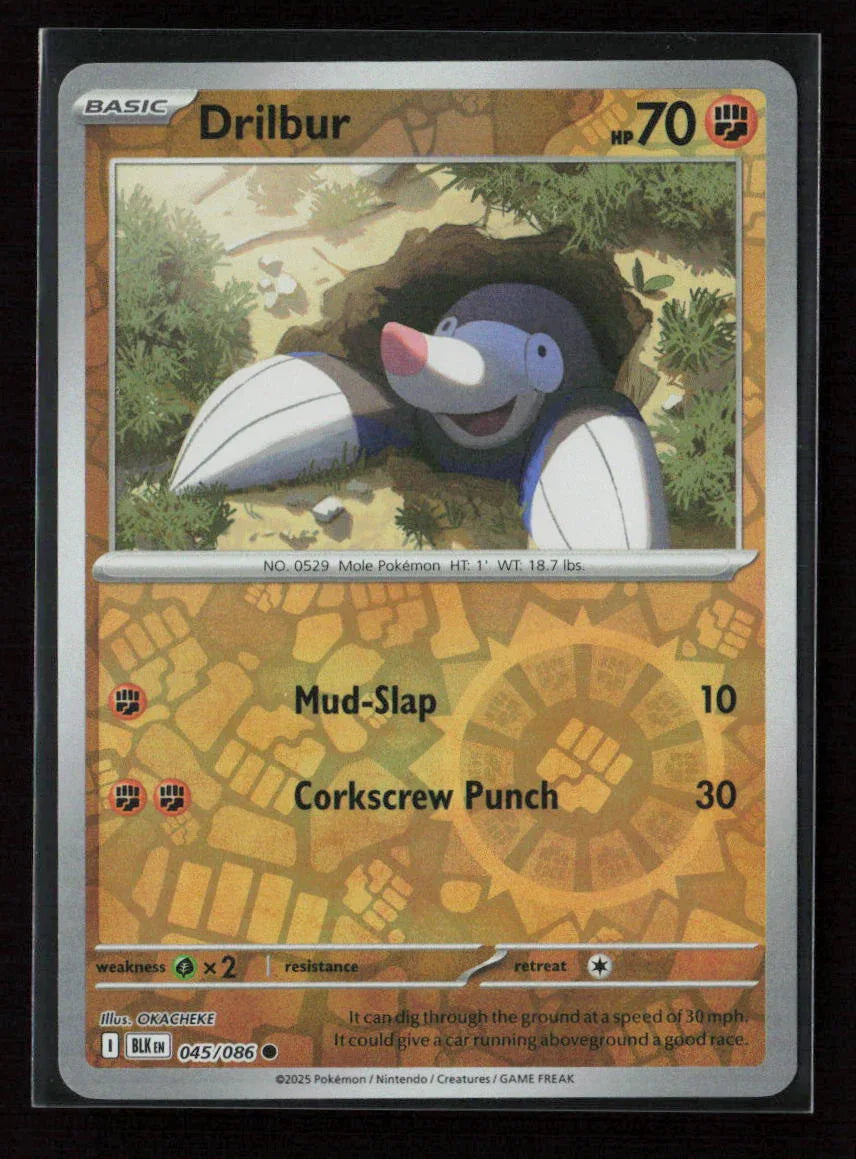 Drilbur Common SV: Black Bolt 045/086 NM - Kang's Collectibles