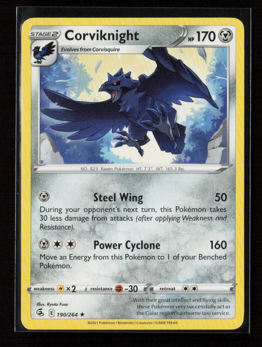 Corviknight Rare SWSH08: Fusion Strike 190/264 LP