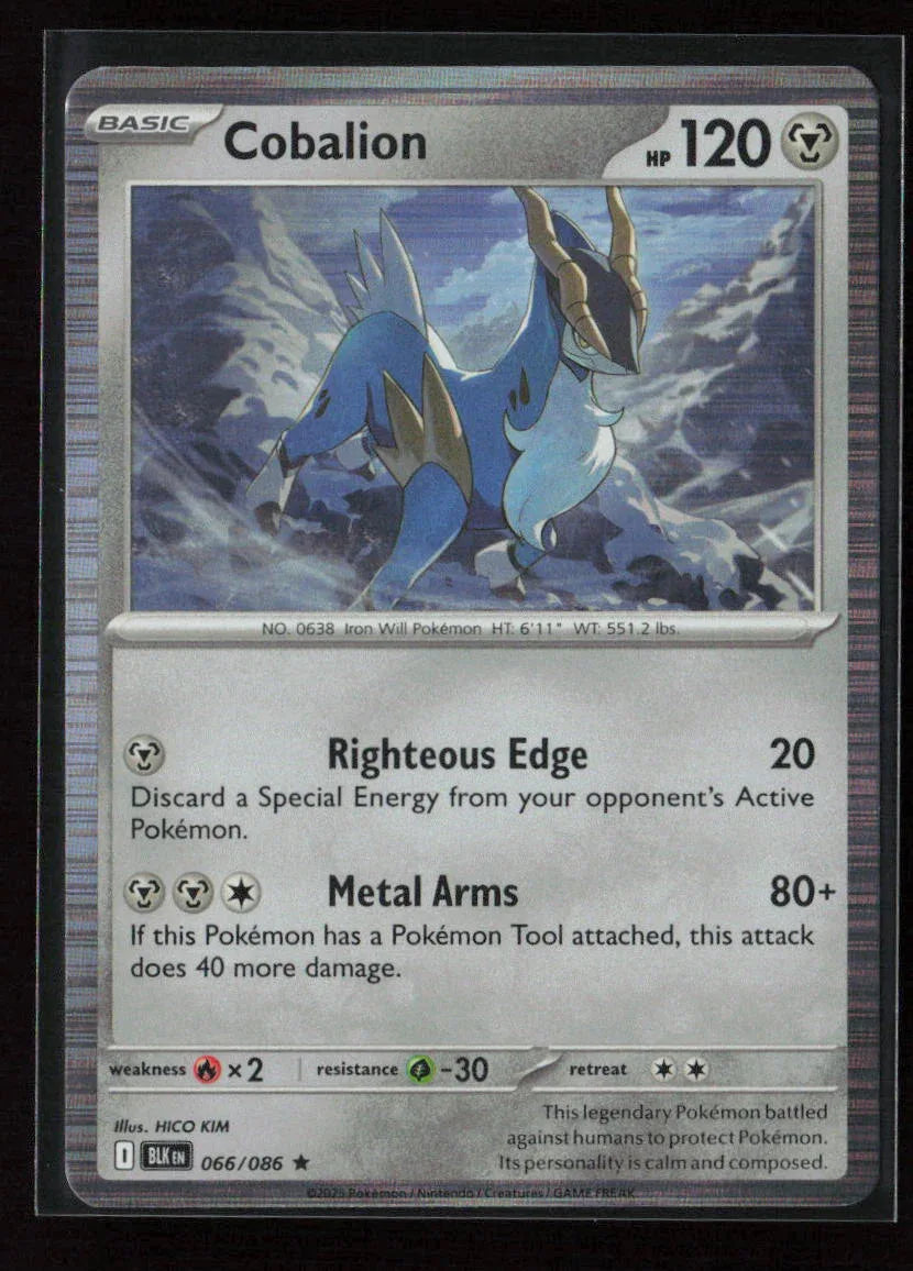 Cobalion Rare SV: Black Bolt 066/086 NM - Kang's Collectibles