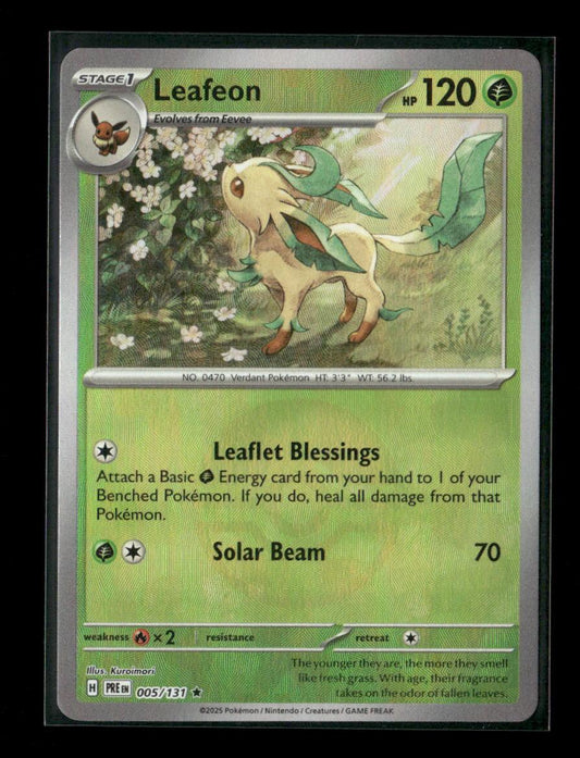 Leafeon (Poke Ball Pattern) Rare SV: Prismatic Evolutions 005/131 NM - Kang's Collectibles
