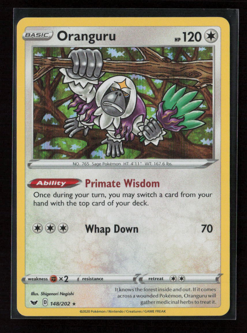 Oranguru Holo Rare SWSH01: Sword & Shield Base Set 148/202 NM