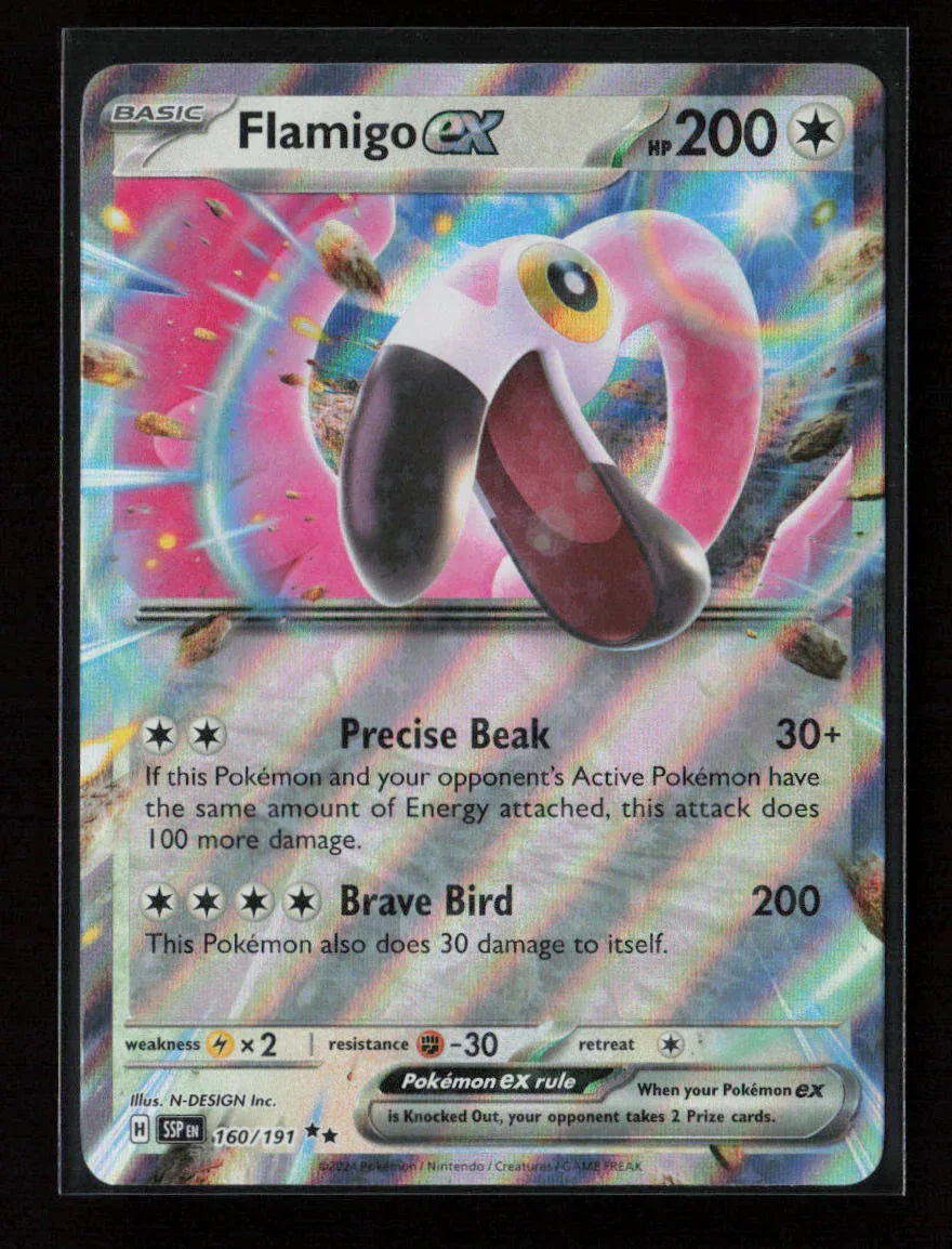 Flamigo ex Double Rare SV08: Surging Sparks 160/191 NM - Kang's Collectibles