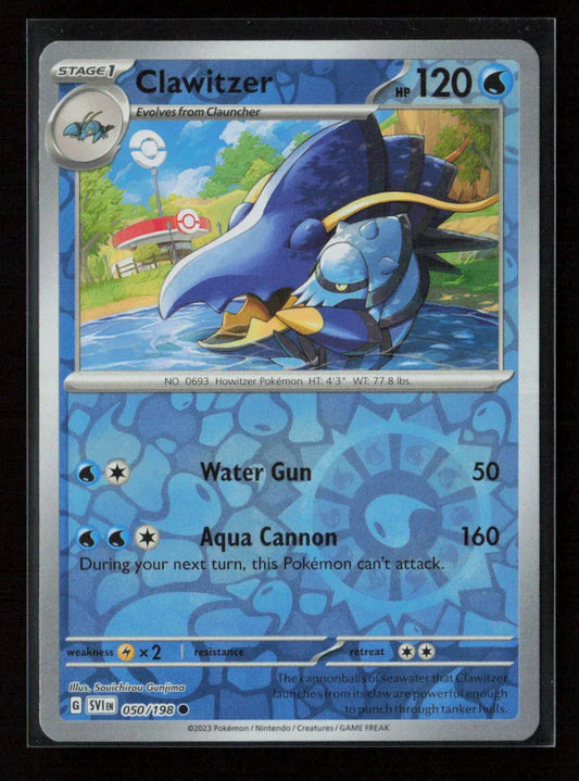 Clawitzer Common SV01: Scarlet & Violet Base Set 050/198 NM - Kang's Collectibles