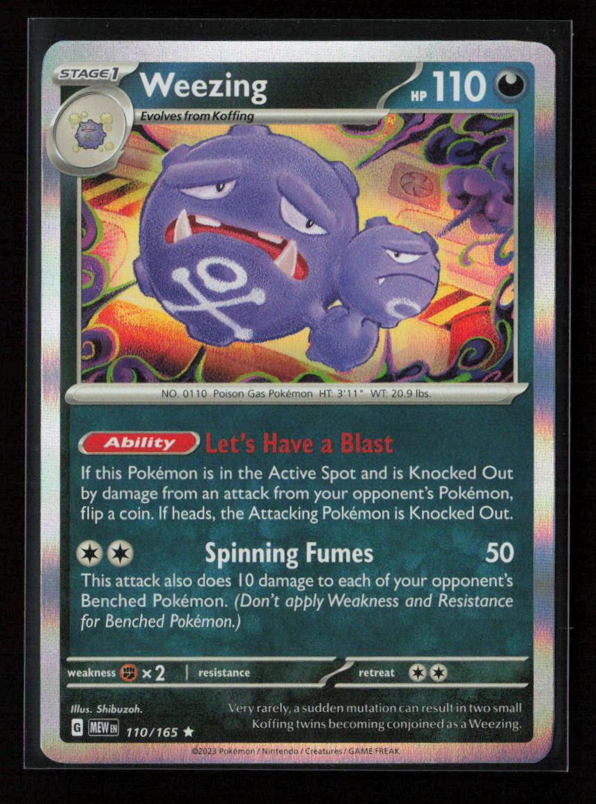 Weezing Rare SV: Scarlet & Violet 151 110/165 NM - Kang's Collectibles