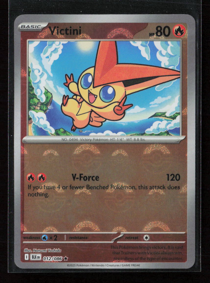 Victini (Poke Ball Pattern) Rare SV: Black Bolt 012/086 NM